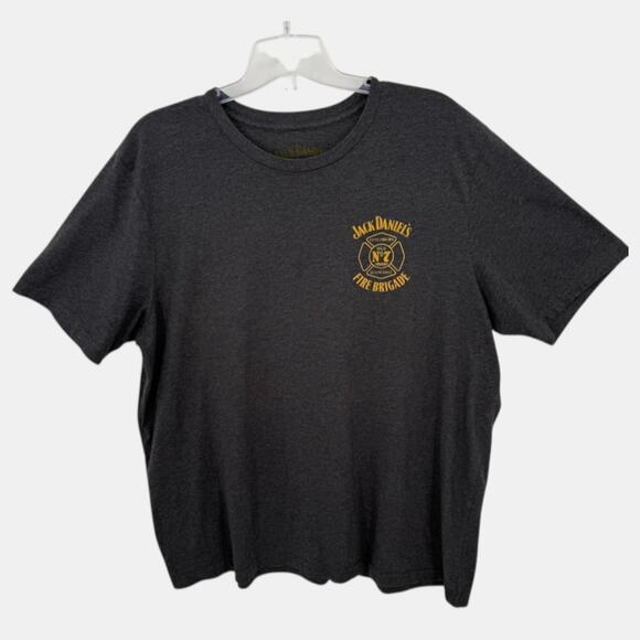 Jack Daniels Other - Jack Daniel’s Men’s XXL Fire Brigade TN Graphic T Shirt Gray Whiskey Tee